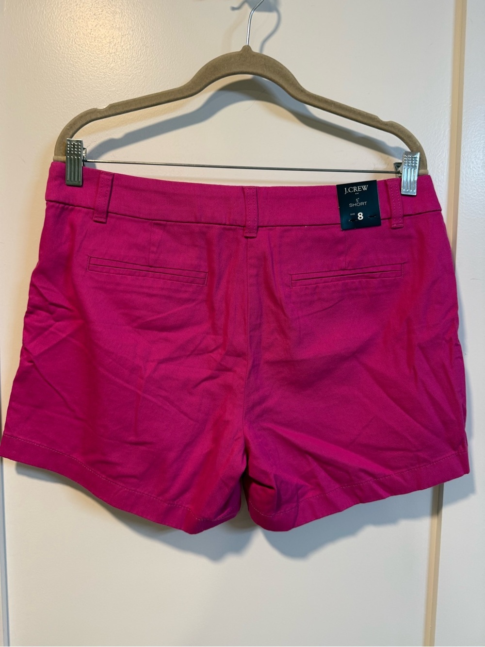 NWT J. Crew Women’s Hot Pink 5” Chino Shorts - Size 8 - Picture 3 of 8